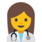 Woman Health Worker emoji on Google